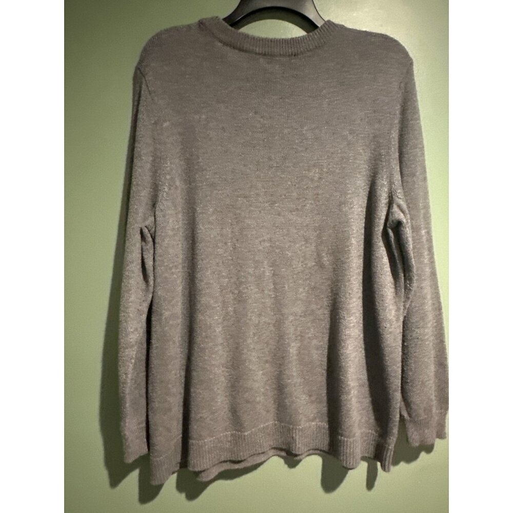 Women’s 2XL Gray Penguin Sweater Oversized Cozy Soft Knit Winter Christmas Cute - Picture 8 of 8